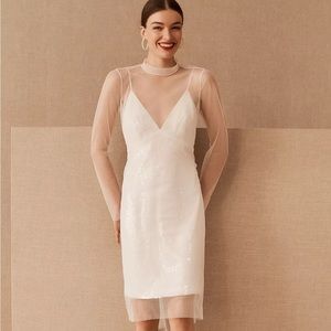 NWT - Anthropologie BHLDN - Amsale Clarissa Dress- white party dress!